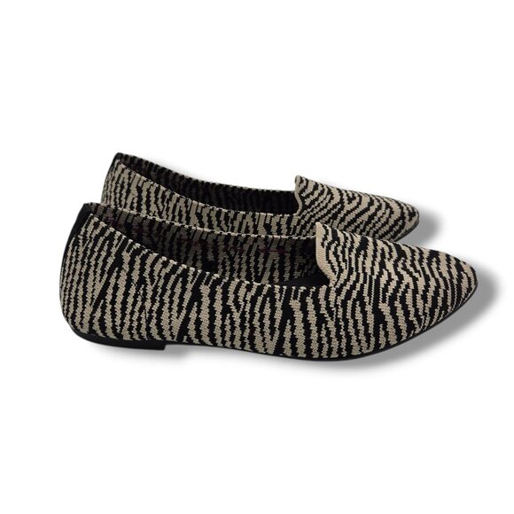 Skechers Cleo 2.0 Knitty Kitty Flats Womens 7 Animal Print Slip On - Picture 1 of 9